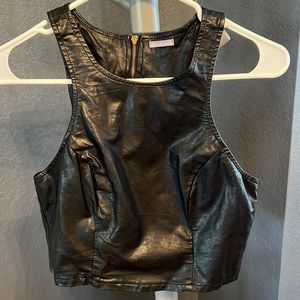 Charlotte Russe leather top.. size small
